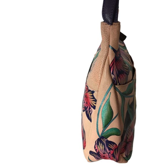 Anuschka  NEVER USED Handpained Leather Shoulder Bag Tropical Toucans - Picture 8 of 10